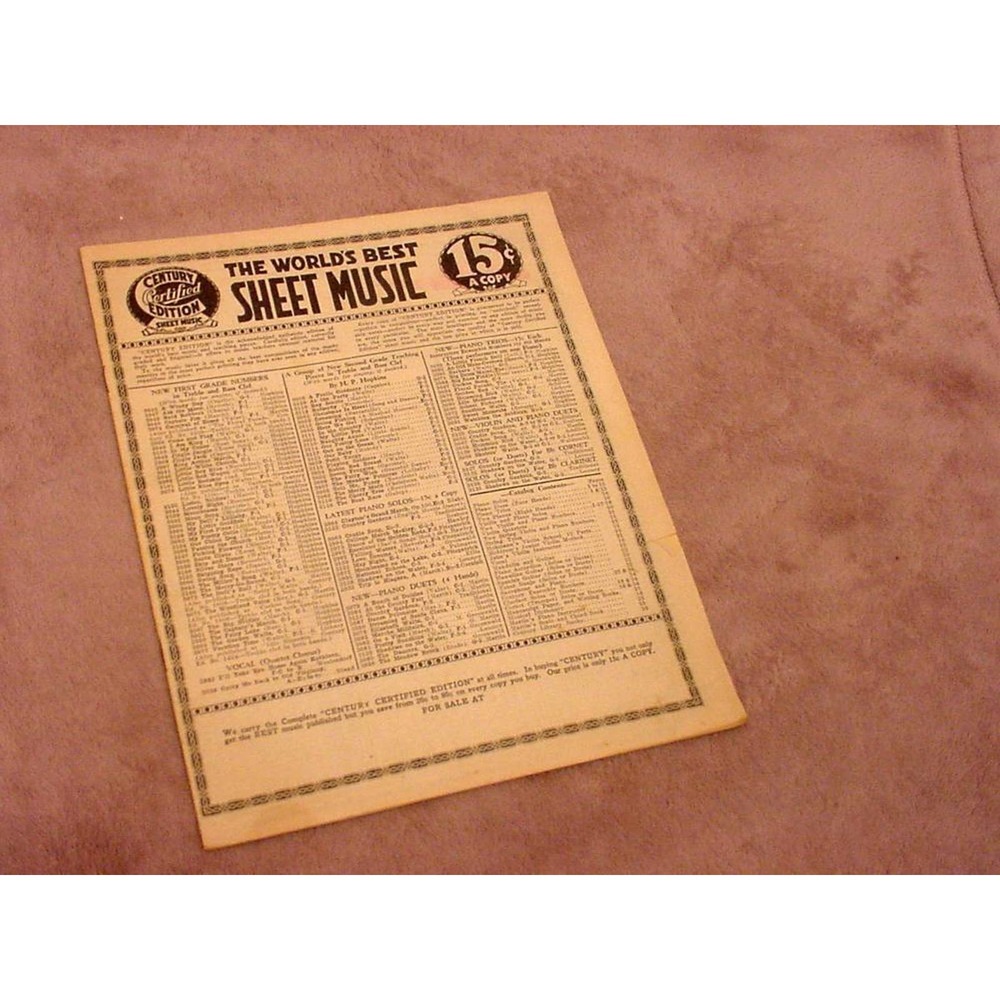 Vintage Sheet Music: The Worlds Best Sheet Music - Century Certified Edition